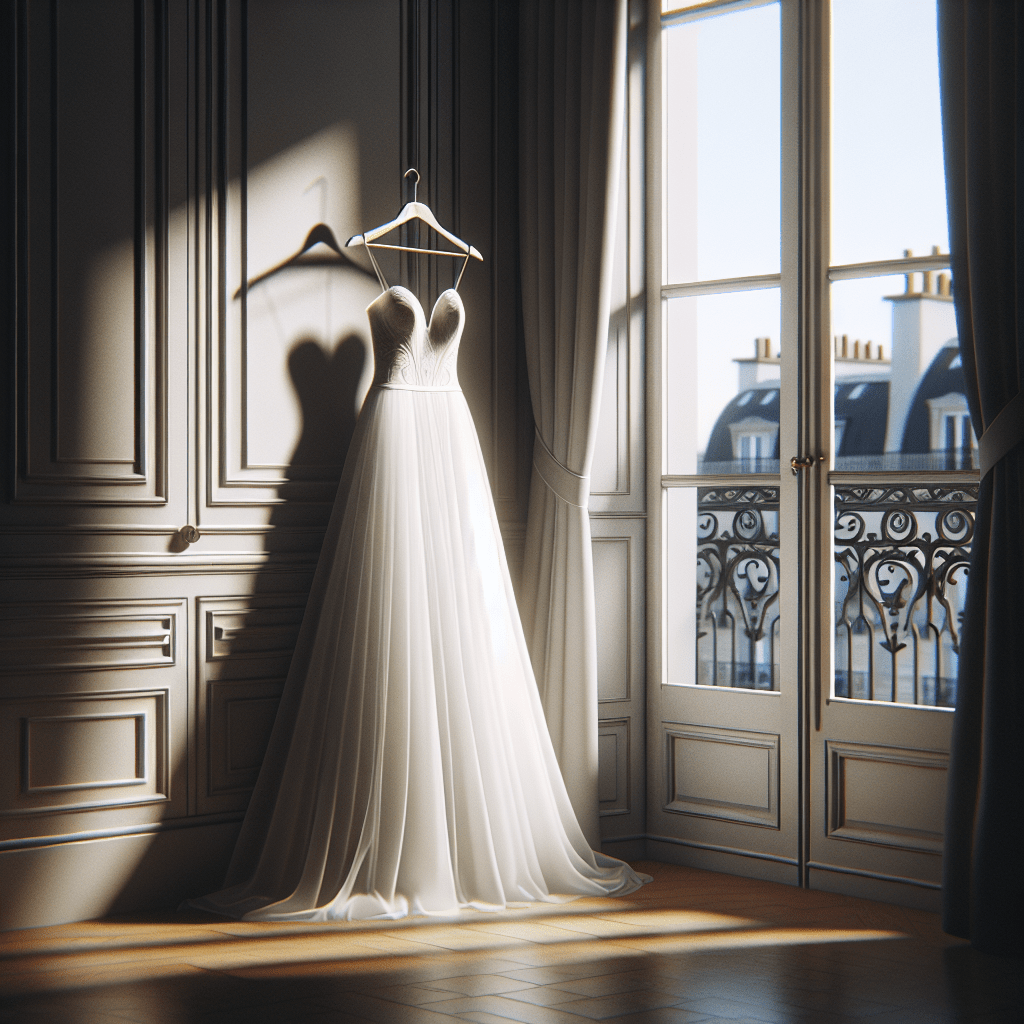 Vestido de novia en apartamento parisino con sombras, atmósfera de thriller psicológico y misterio urbano basado en el libro de Pierre Lemaitre